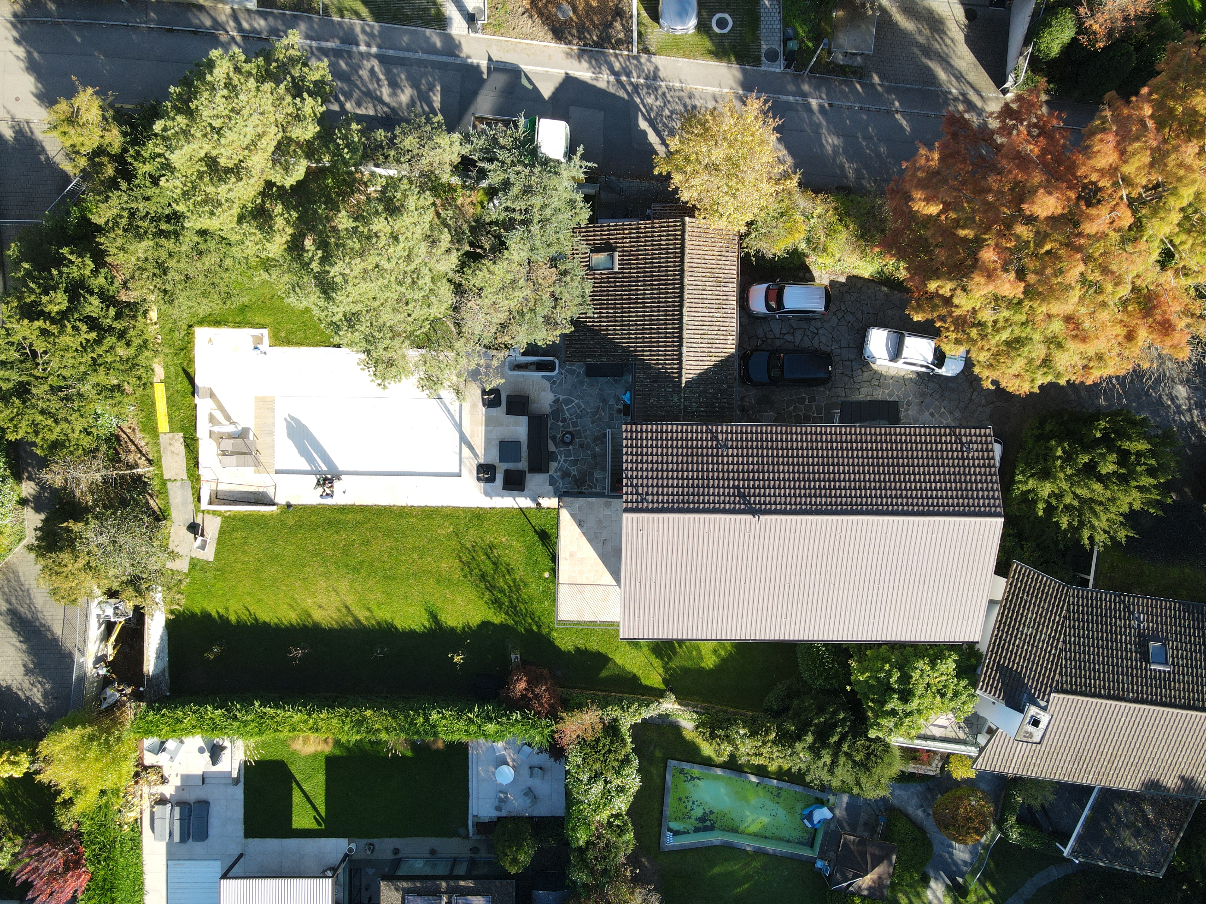 Vogelperspektive – Privatgarten Reinach