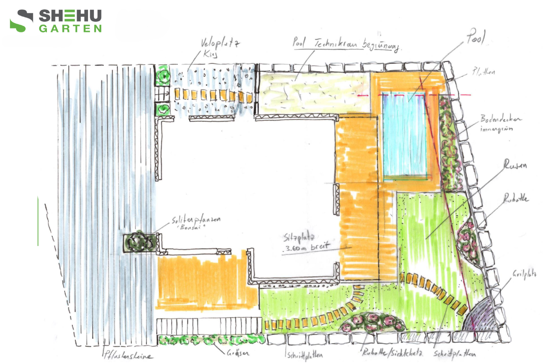 Skizzenplan – Projekt Frenkendorf